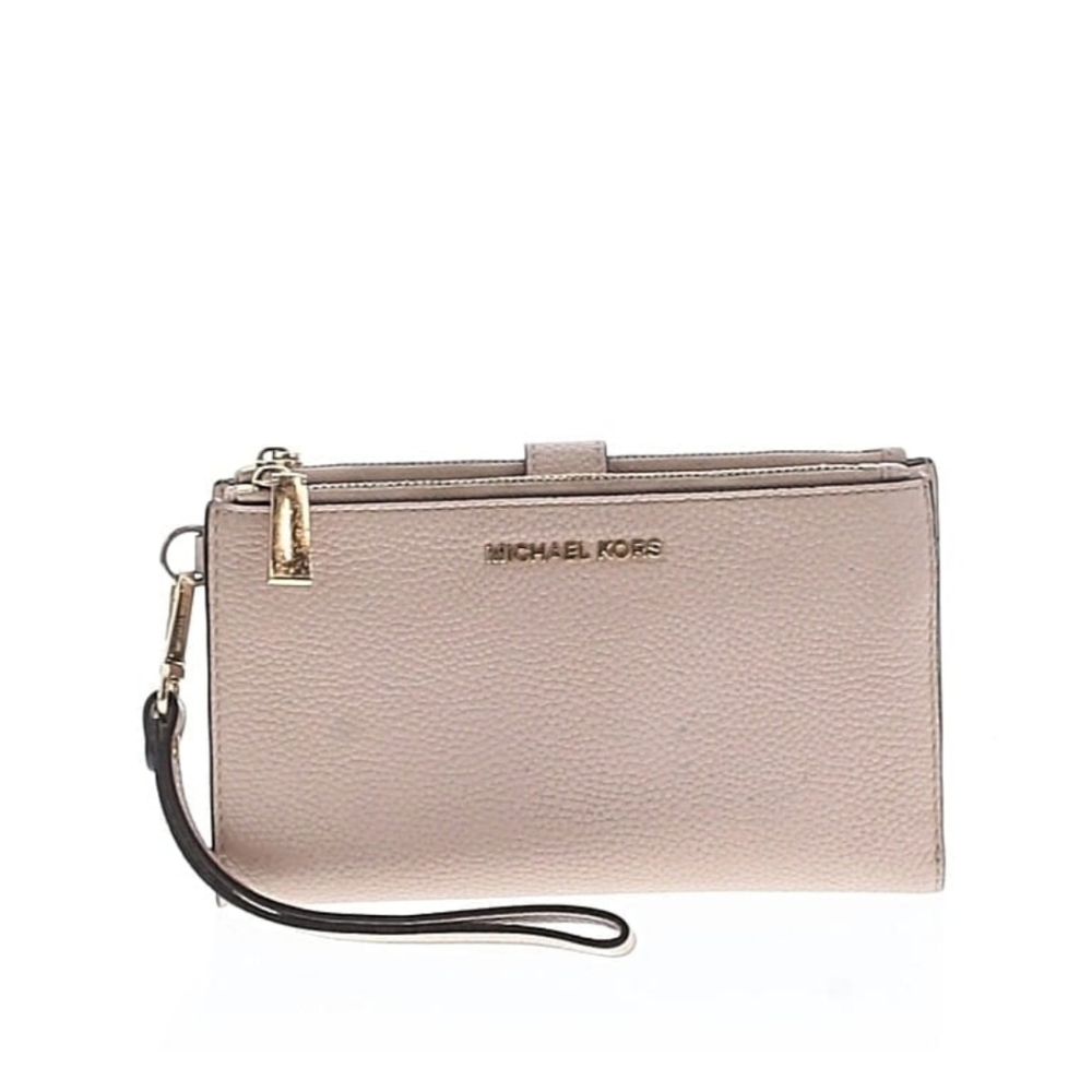 Michael Kors Blush Pink Leather Wristlet Wallet with Gold Hardware